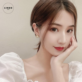 LD69 Khuyên Tai, Bông Tai Hình Thoi Đính Đá LINDO, Bông tai Thời Trang Phong Cách Thanh Lịch Thích Hợp Đeo Nhiều Dịp