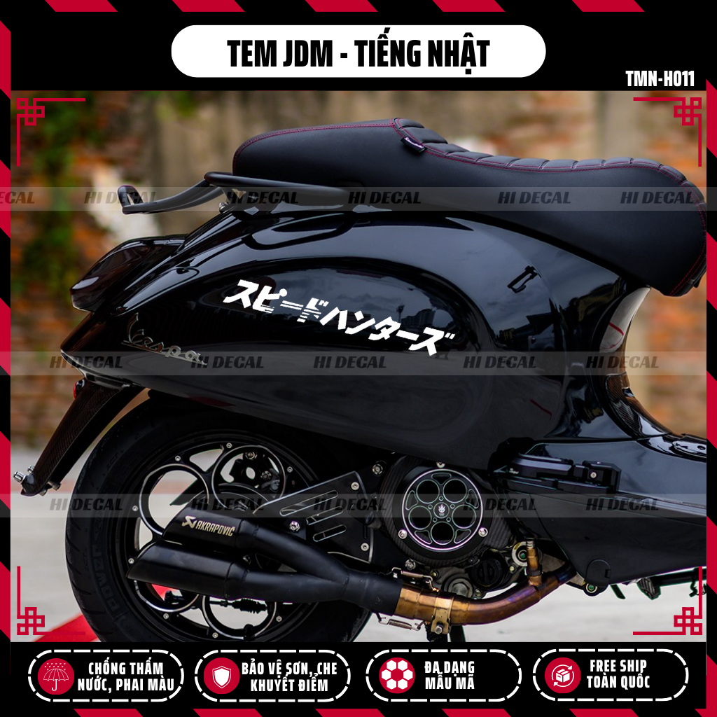 [2 Chiếc] Tem JDM Speedhunter chữ Nhật logo sticker dán xe, chống thấm nước chống phai