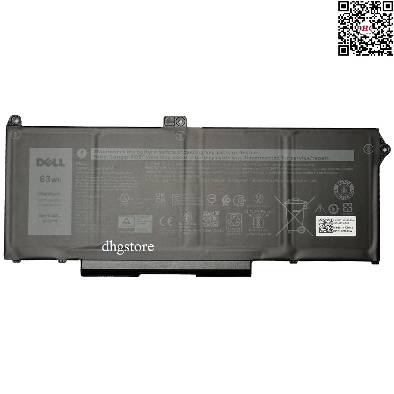 Batterie Pour Dell Latitude 5520 / 5420 - Modèle WY9DX - Occasion Fonctionnelle - Adaptateur Universel