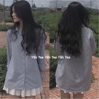 Áo sơ mi dài tay 1 túi , chất thô QC mềm mát