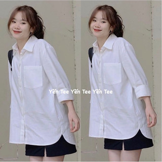 Áo sơ mi dài tay 1 túi , chất thô QC mềm mát