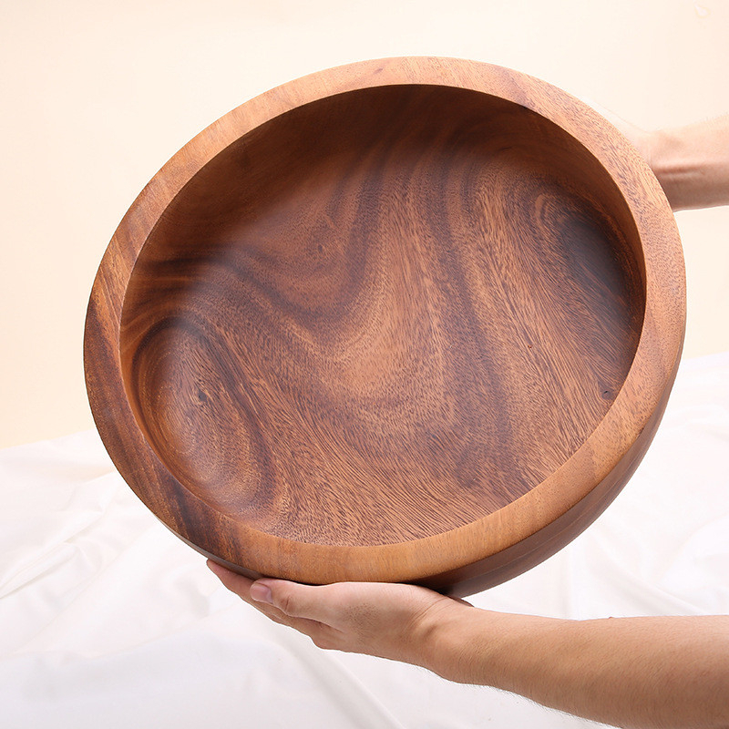 Bát Gỗ Nguyên Khối ONGTRE Cao Cấp - Bát Salad, Tô Gỗ Đựng Trái Cây, Quà Tặng, Ăn Healthy, Salad wood bowls