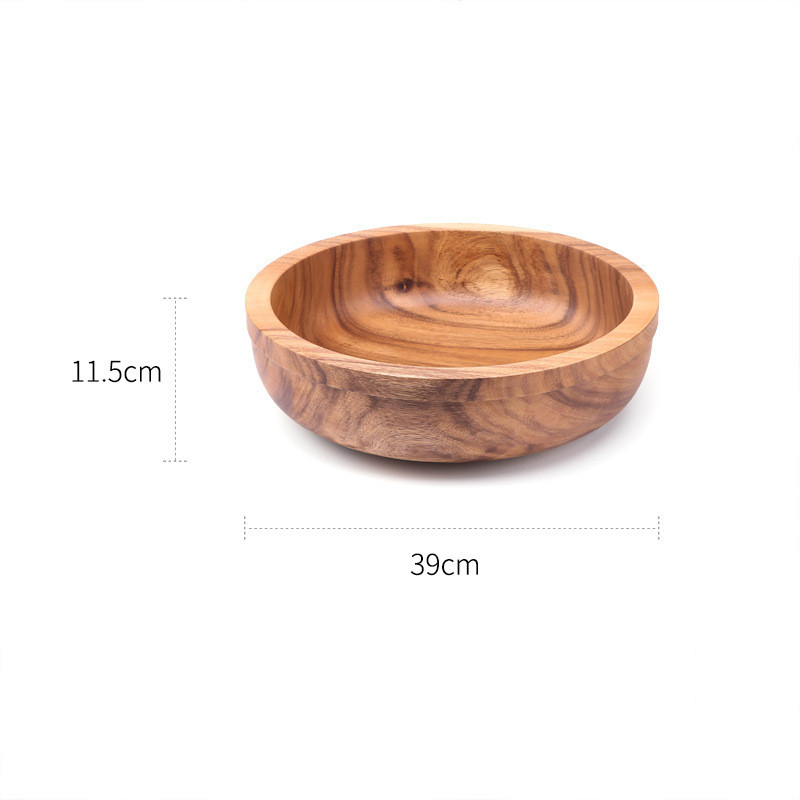 Bát Gỗ Nguyên Khối ONGTRE Cao Cấp - Bát Salad, Tô Gỗ Đựng Trái Cây, Quà Tặng, Ăn Healthy, Salad wood bowls