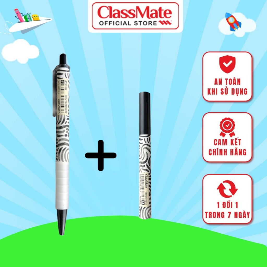 Combo 1 Chiếc Bút Chì Bấm 0.5mm CLASSMATE MP18-ME và 1 Ống Ngòi Chì Kim 0.5mm CLASSMATE PL19-ME Có Nét Chì Mịn, Đậm