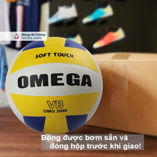 Bóng Chuyền Da Chính Hãng OMEGA 2000 - Tặng bơm, kim bơm, túi lưới SIEU HOT