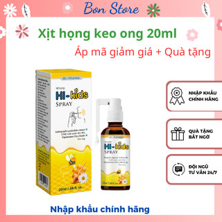 Xịt họng Hi- Kids Spray chiết xuất keo ong,xuyên tâm liên,giảm ho ngứa rát họng