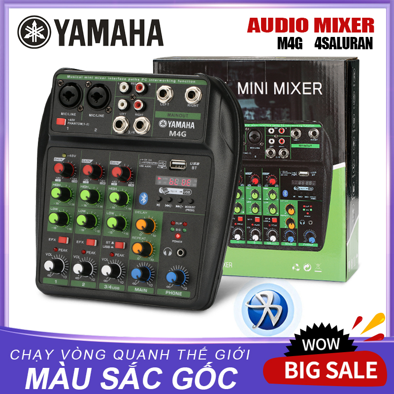 Yamaha Mixer M4 Hiệu ứng kỹ thuật số Mixer ngoài trời Home Mini Mixer