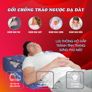 Gối Kê Đầu Yorokobi Bo Tròn – Hỗ Trợ Trào Ngược Dạ Dày, Giữ Tư Thế Ngủ Dễ Thở, Hỗ Trợ Xoang, Ợ Chua