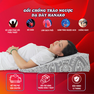 Gối Trào Ngược Dạ Dày Thực Quản Người Lớn HANAKO 18cm – Giảm Ho, Nóng Rát Họng, Loét Dạ Dày