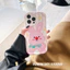 Ốp lưng Viền nổi cạnh sóng thỏ hồng cute 6s/6splus/7/7plus/8/8plus/x/11/12/13/14/max/promax sk1000
