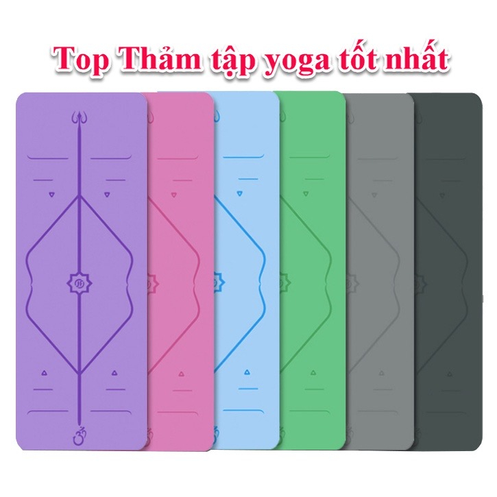 Ảnh Thảm 0.8cm định tuyến cao cấp tập Yoga, gym, thể dục thể thao, chất liệu cao su non Prowin fitness 4