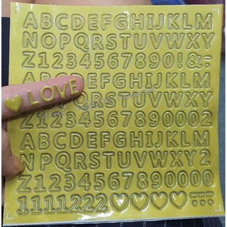 Bảng sticker chữ số nổi trang trí khung ảnh, thiệp... QNshop Handmade