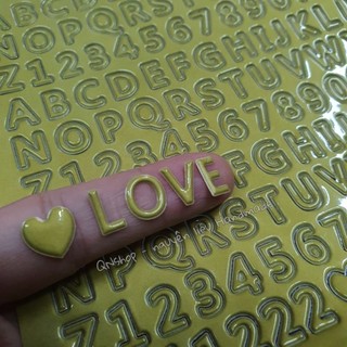 Bảng sticker chữ số nổi trang trí khung ảnh, thiệp... QNshop Handmade
