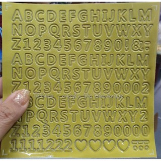 Bảng sticker chữ số nổi trang trí khung ảnh, thiệp... QNshop Handmade