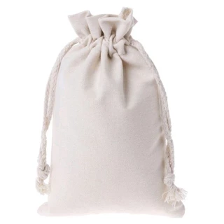 Sỉ TÚI VẢI cotton mộc dây rút tiện ích. (2 kiểu rút miệng.)