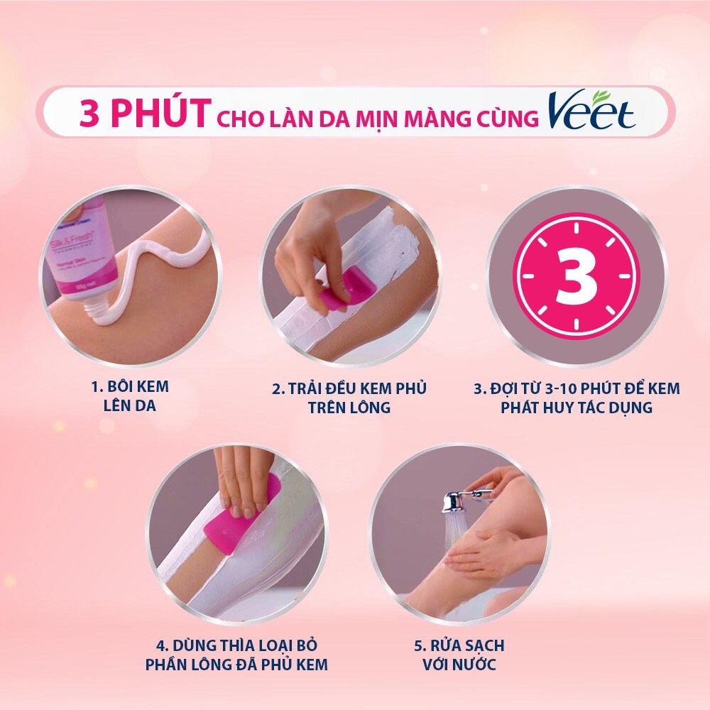 Kem Tẩy Lông Veet Silk Fresh dành cho Da Thường 50G