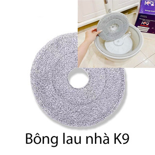 2 bông tròn lau nhà K9 Hand MOP, bông lau nhà thay thế cho cây lau nhà tách nước bẩn,K9