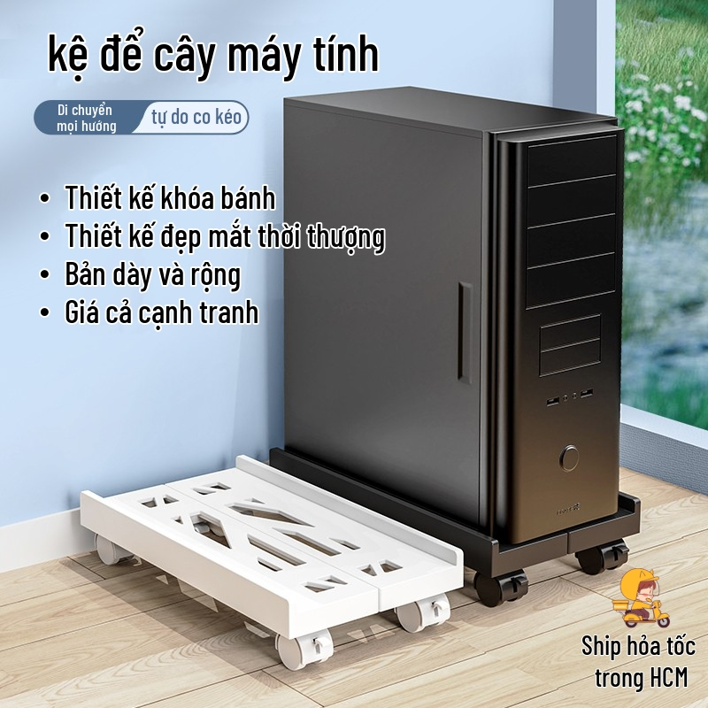 Kệ Để Cây Máy Tính CPU Lily's decor house Chất Liệu Khung Nhựa cứng thanh co kéo Inox