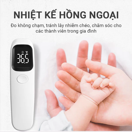 Nhiệt Kế Hồng Ngoại Đo Trán Chính Hãng Sinocare, Có Đèn Cảnh Báo Nếu Phát Hiện Sốt, Cho Kết Quả Trong Vòng 1s