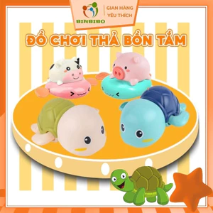 Rùa bơi heo bò chèo thuyền trong nước đồ chơi nhà tắm cho bé
