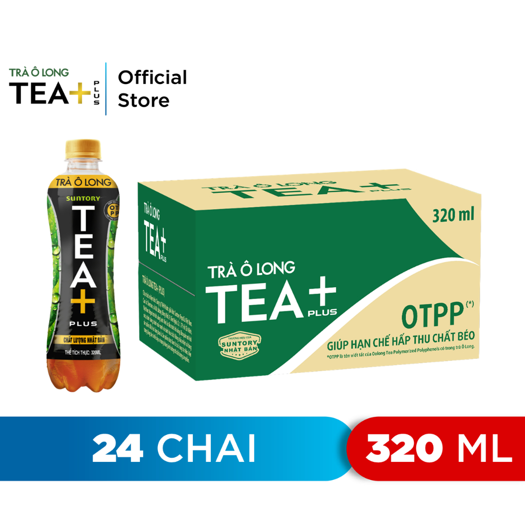 [HỎA TỐC-HN&ĐN&HCM]Thùng 24 Chai Trà Ô long Tea+ (320 ml/chai)
