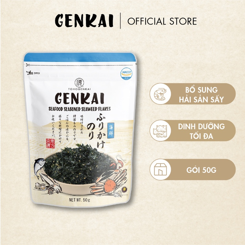 Rong Biển Trộn Cơm GENKAI Hải sản 50g | Shopee Việt Nam