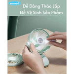 [Quạt Du lịch]Quạt sạc mini để bàn Shinmom tích điện, cầm tay, kẹp xe đẩy đa năng - Hàng chính hãng - Bảo hành 6 t — ảnh 7