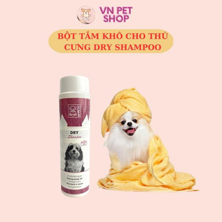 Bọt tắm khô Dry Shampoo M-pets cho chó mèo mùi hương dịu nhẹ khử khuẩn 200g vn pet shop