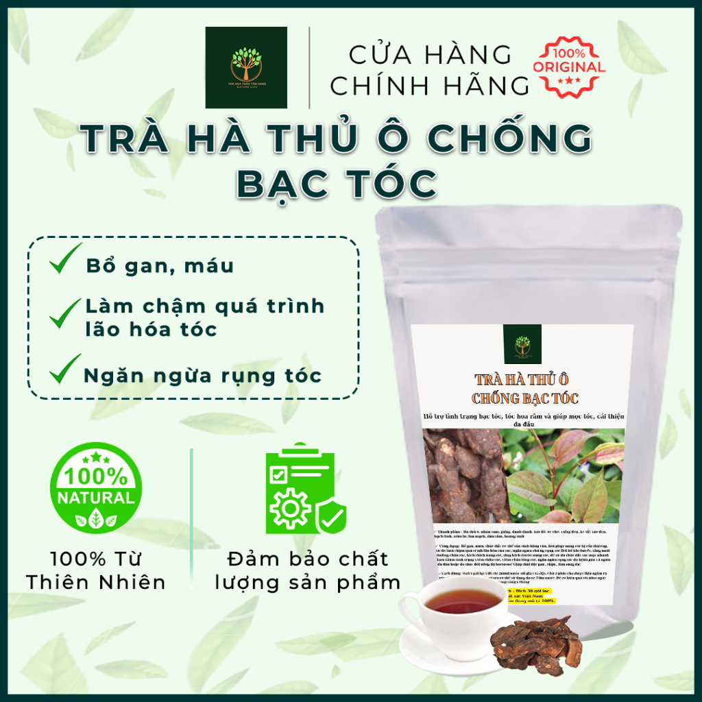 Trà Hà Thủ Ô Trà Hoa Thảo Mộc Tâm Sang - Hỗ Trợ Tình Trạng Bạc Tóc, Tóc ...