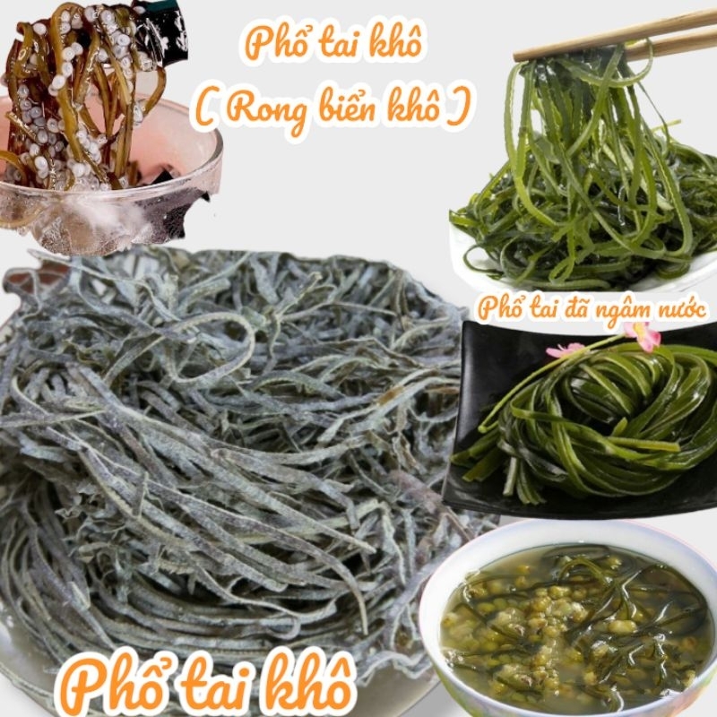 Rong biển khô - phổ tai, nấu chè, nguyên liệu nấu sâm bổ lượng | Shopee ...