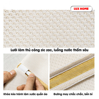 Túi giặt đồ máy giặt 3 lớp, túi lưới giặt đồ lót có khóa kéo giúp bảo vệ quần áo khỏi rối