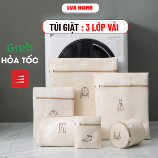 Túi giặt đồ máy giặt 3 lớp, túi lưới giặt đồ lót có khóa kéo giúp bảo vệ quần áo khỏi rối