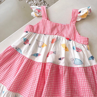 Váy 2 dây cánh tiên phối tầng độc đáo cho bé gái 1-7 tuổi (8-26kg)