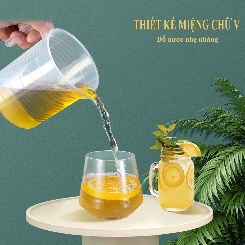 Ca - Ly Đong Định Lượng Có Nắp Đậy Pha Chế Bằng Nhựa Chia Vạch - đủ size