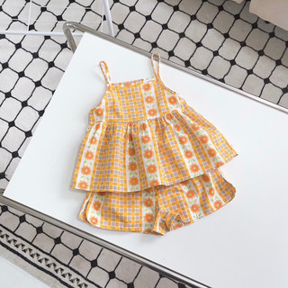 Bộ bé gái 2 dây thô cotton siêu mát 1-6 tuổi (8-26kg)