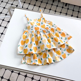Bộ bé gái 2 dây thô cotton siêu mát 1-6 tuổi (8-26kg)
