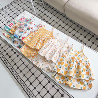 Bộ bé gái 2 dây thô cotton siêu mát 1-6 tuổi (8-26kg)
