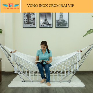 Bộ võng xếp inox crom đại vip Tín Thành Phát, chắc chắn, sang trọng, làm đẹp mọi không gian