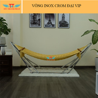 Bộ võng xếp inox crom đại vip Tín Thành Phát, chắc chắn, sang trọng, làm đẹp mọi không gian