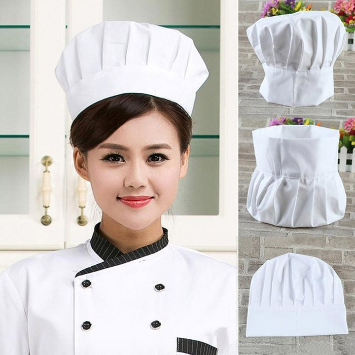 [Mã BMLTB35 giảm đến 35K đơn 99K] Mũ đầu bếp màu trắng chất liệu cao cấp dành cho Nam Nữ sẵn hàng sẵn hàng Tại shop