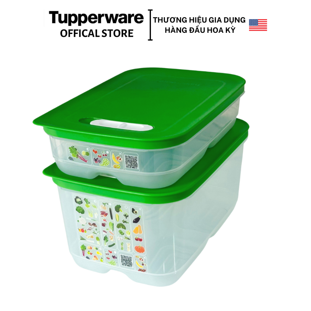 5 Tupperware FridgeSmart containers set, 9.9L 1.8L 4.4L great, produce fresh