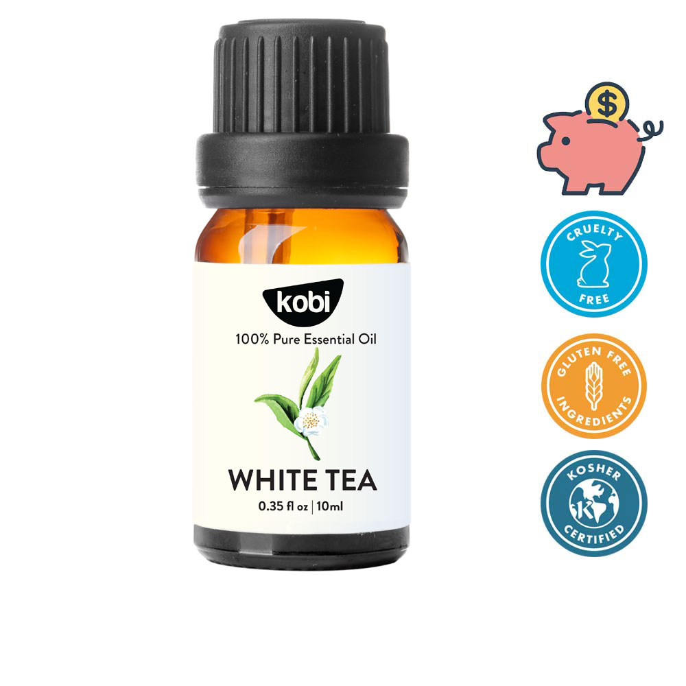 Tinh dầu Trà Trắng Kobi White tea essential oil giúp thơm phòng, giải cảm, đuổi chuột hiệu quả - 10ml