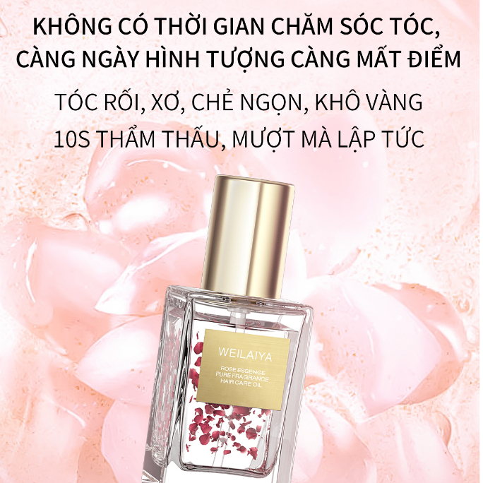 Ảnh Tinh dầu dưỡng tóc WEILAIYA chiết xuất cánh hoa hồng phục hồi tóc hư tổn, giảm sơ rối, chẻ ngọn chai 40ml 3