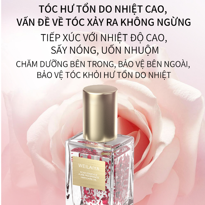 Ảnh Tinh dầu dưỡng tóc WEILAIYA chiết xuất cánh hoa hồng phục hồi tóc hư tổn, giảm sơ rối, chẻ ngọn chai 40ml 4