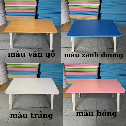 Bàn học SANTA STORE gấp gọn ngồi bệt chân nhựa cứng 40x60cm mặt gỗ MDf chống xước chống nước ST01