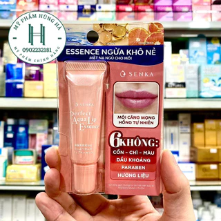 Mặt nạ ngủ môi SenKa, tinh chất dưỡng môi, dưỡng ẩm môi, ban đêm Senka Perfect Aqua Lip Essence 10g