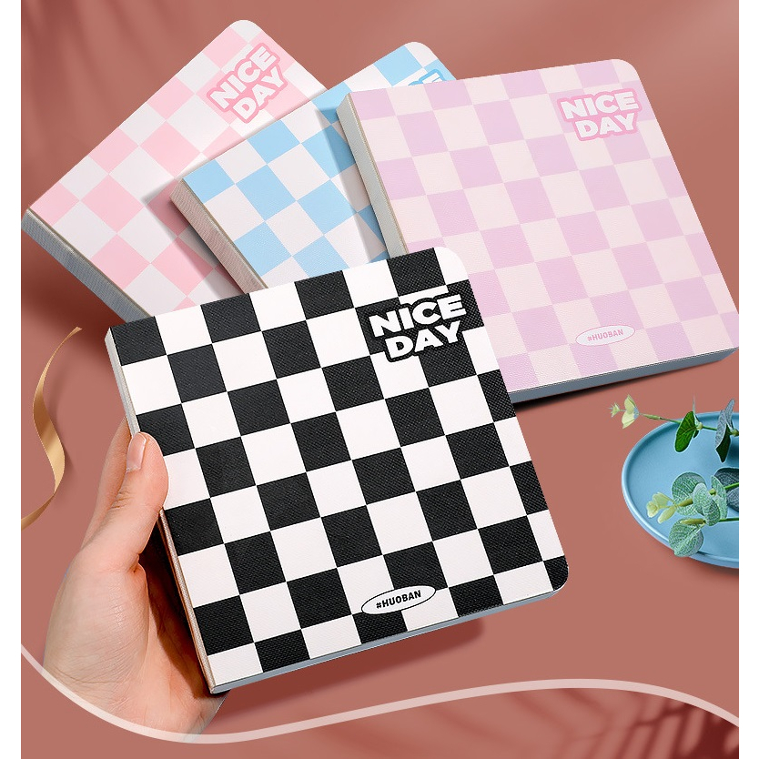 Sổ tay học sinh notepad kẻ caro sổ vuông viết nhật ký dễ thương ...
