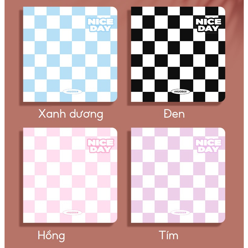 Sổ tay học sinh notepad kẻ caro sổ vuông viết nhật ký dễ thương ...
