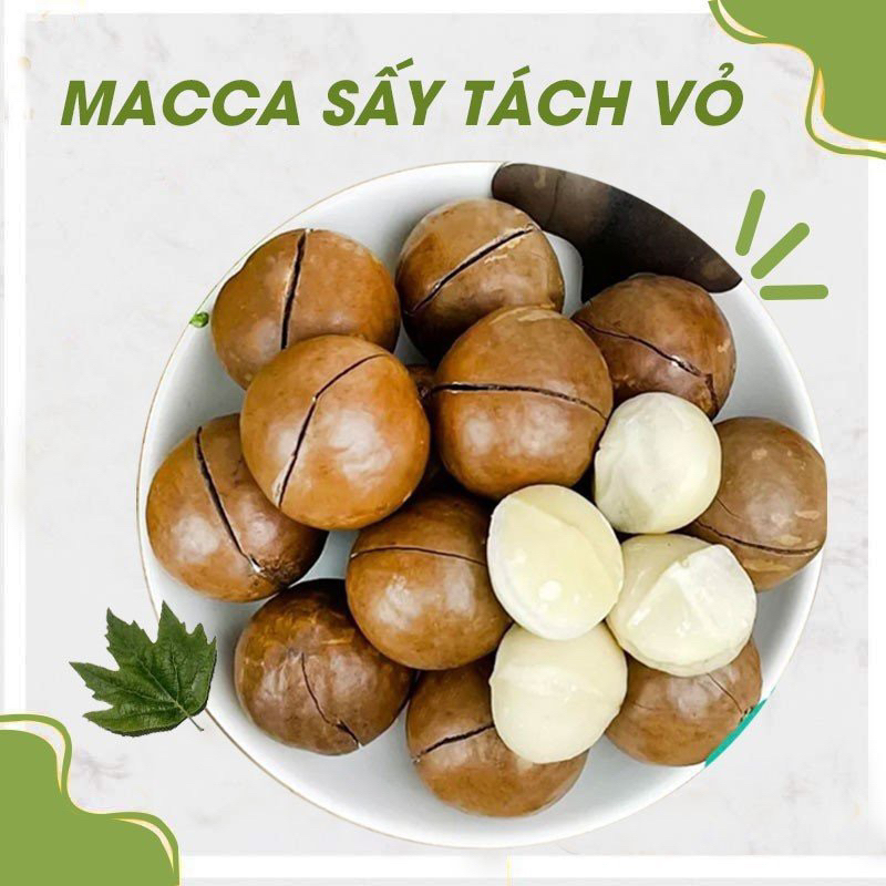 Hạt Macca nứt vỏ hũ 500g, Hạt macca Tây Nguyên sấy nứt vỏ tự nhiên loại ...