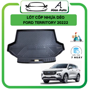 Lót cốp nhựa dẻo Ford Territory 2023-2026, Chất liệu nhựa dẻo không mùi, vệ sinh dễ dàng, Chống thấm nước